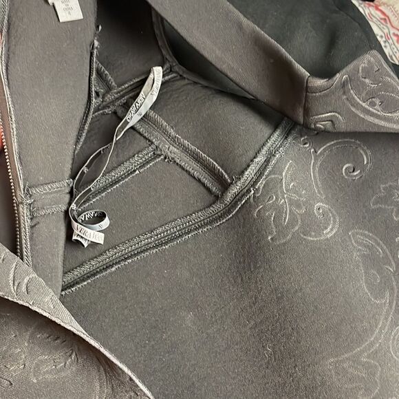 Vera Wang Embossed Neoprene Fit and Flare Scuba Dress 4 - Picture 10 of 12